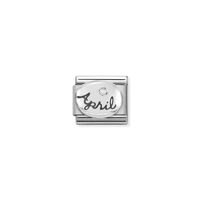 Nomination Composable Link - April In Silver