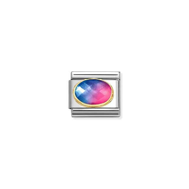 Nomination Composable Link - Blue And Fuchsia Two-Tone Stone