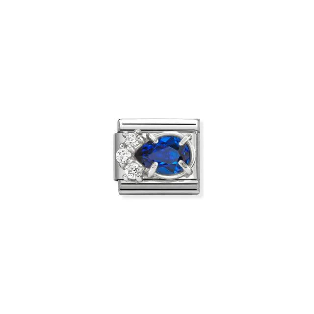 Nomination Composable Link - Blue And White Drop