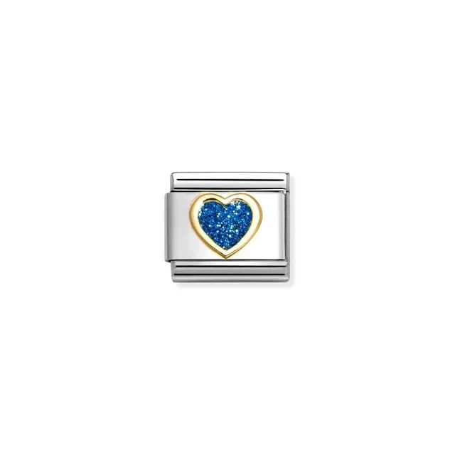 Nomination Composable Link - Blue Glitter Heart