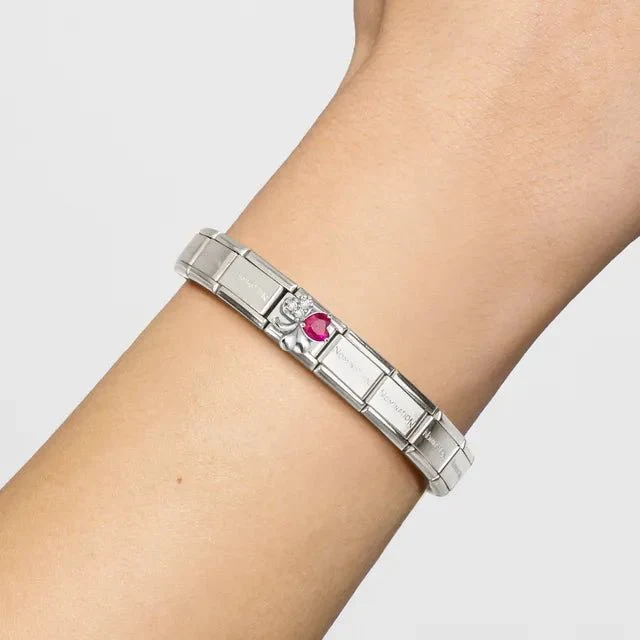 Nomination Composable Link - Clover With White And Red CZ - Image 3