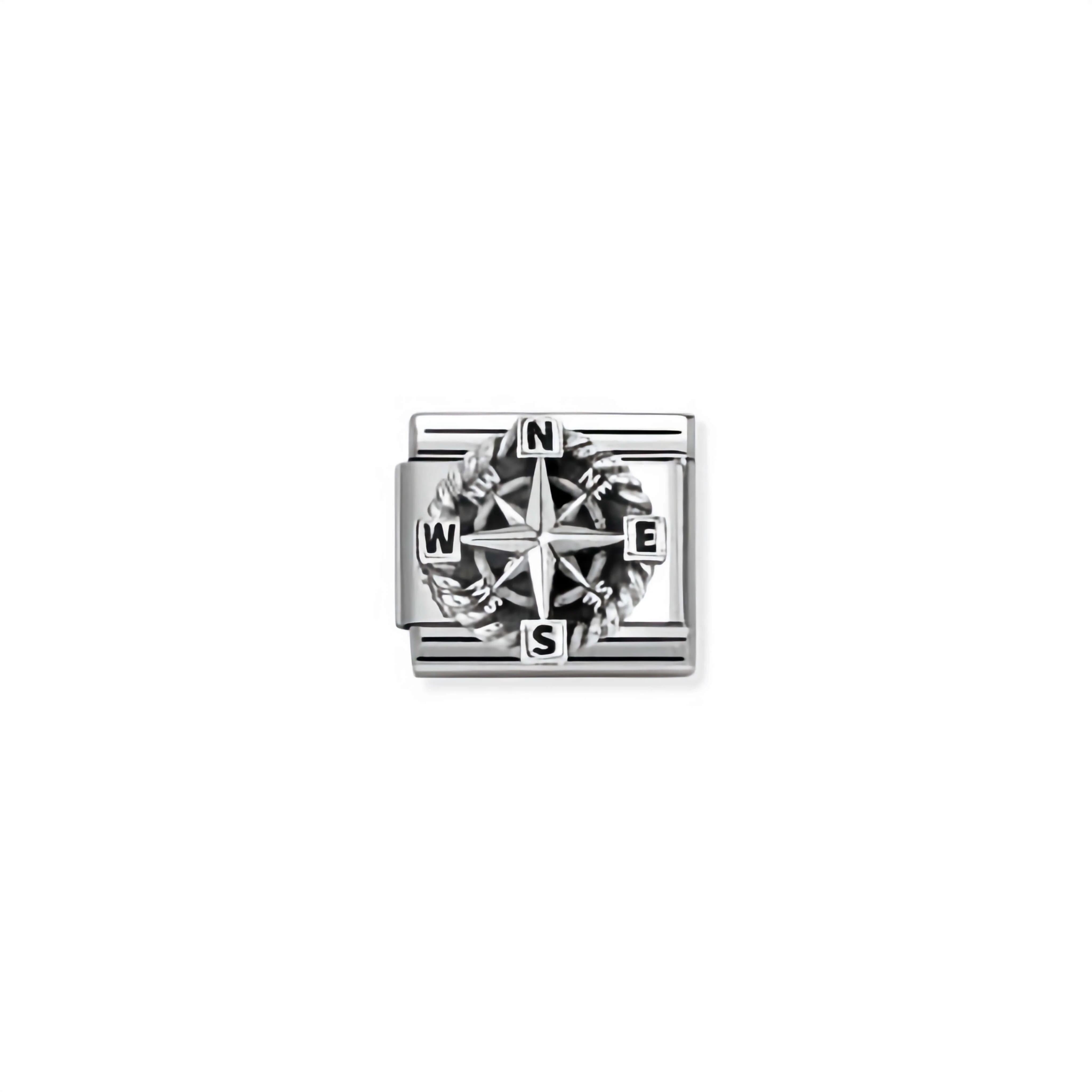 Nomination Composable Link - Compass in Silver