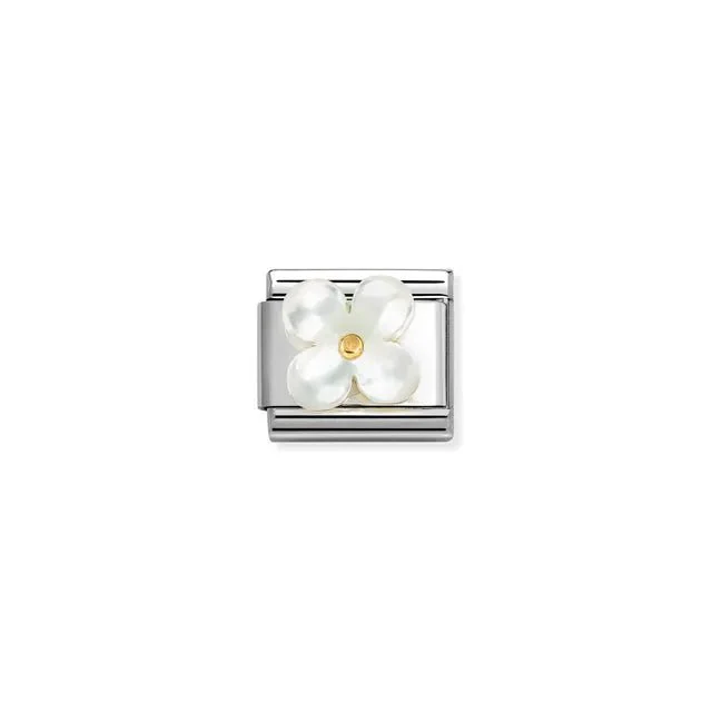 Nomination Composable Link - Flower White Mother Of Pearl