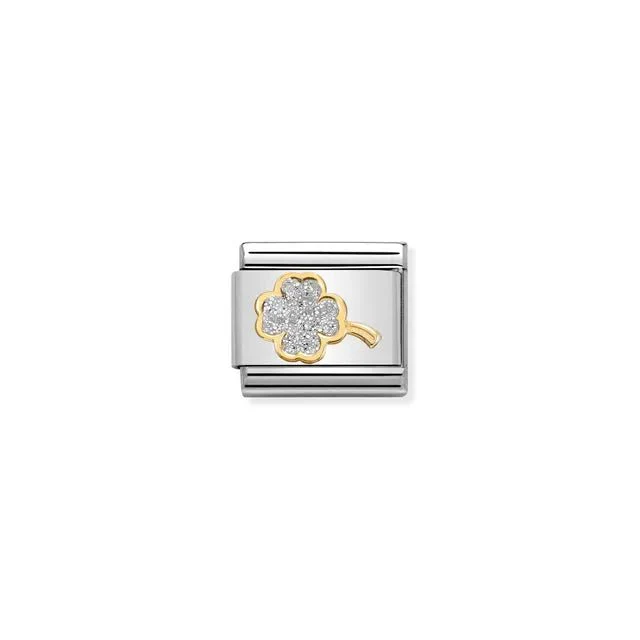 Nomination Composable Link - Glitter Four Leaf Clover