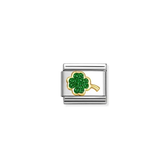 Nomination Composable Link - Glitter Four-Leaf Clover