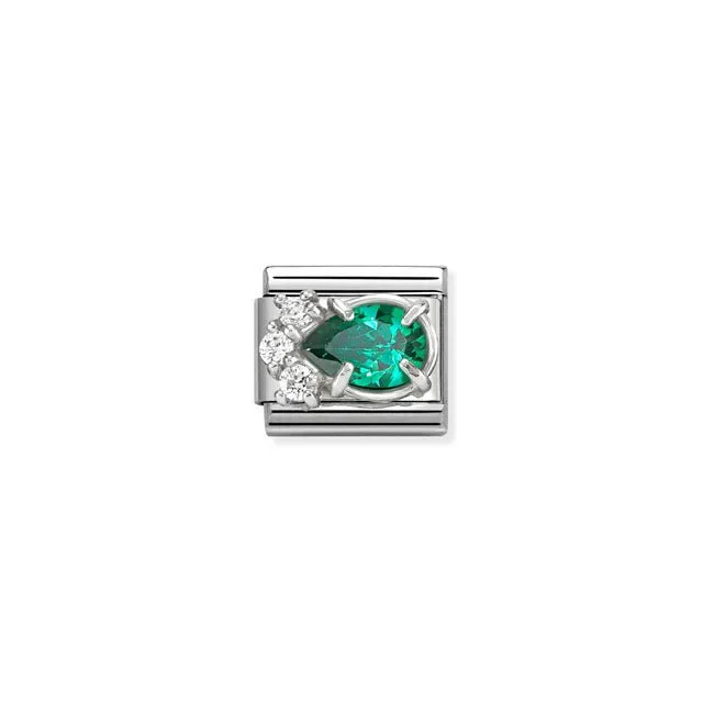 Nomination Composable Link - Green And White Drop