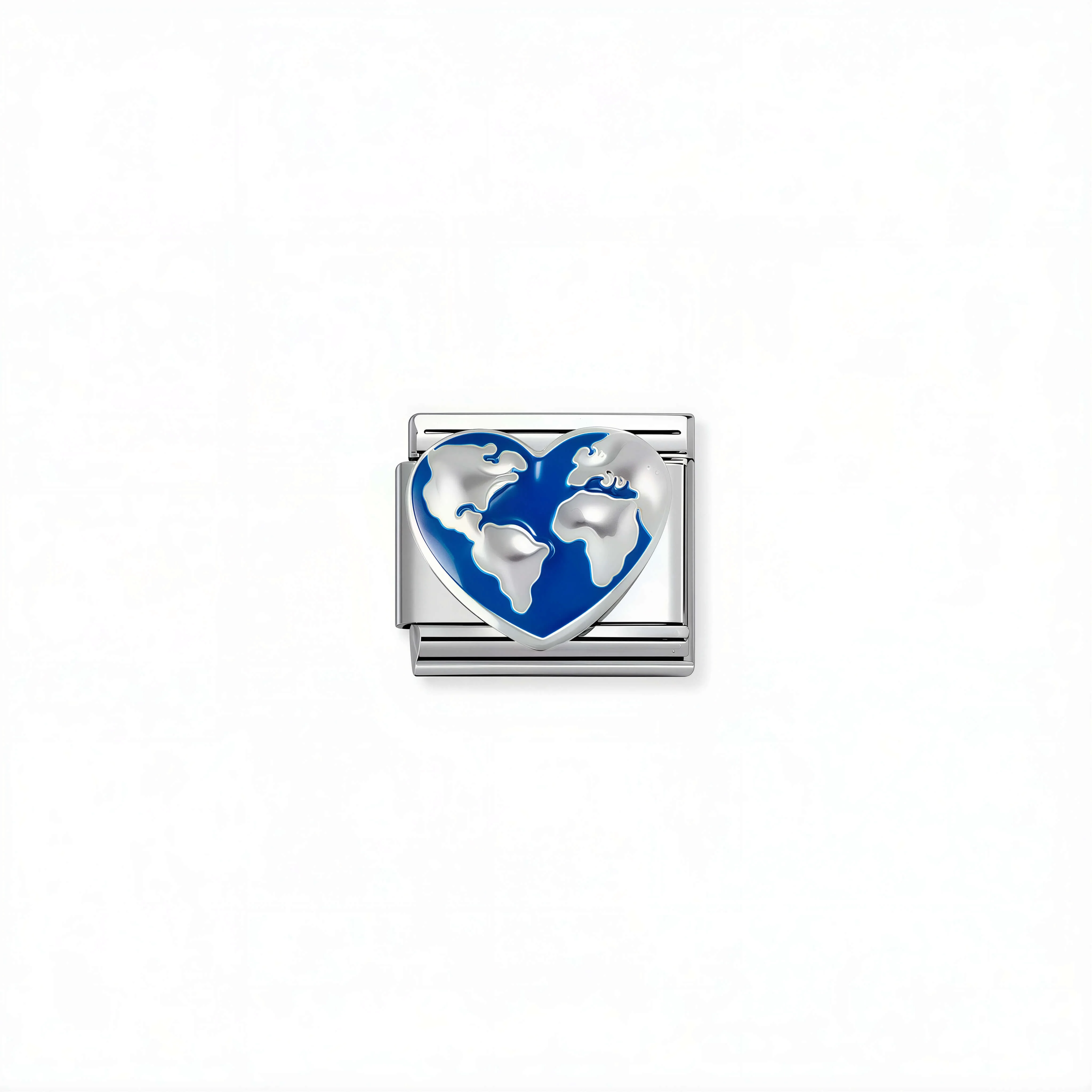 Nomination Composable Link - Heart Globe in Silver