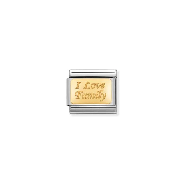 Nomination Composable Link - I Love Family In Gold