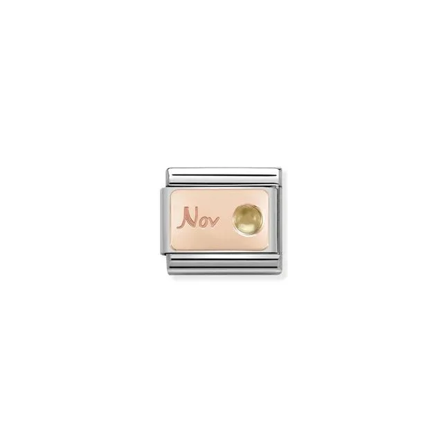 Nomination Composable Link - November In Rose Gold