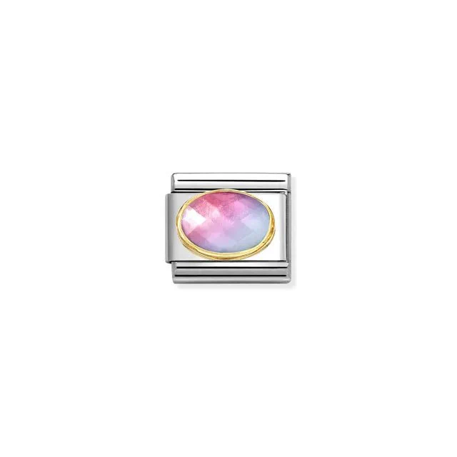 Nomination Composable Link - Pink And Blue Two-Tone Stone