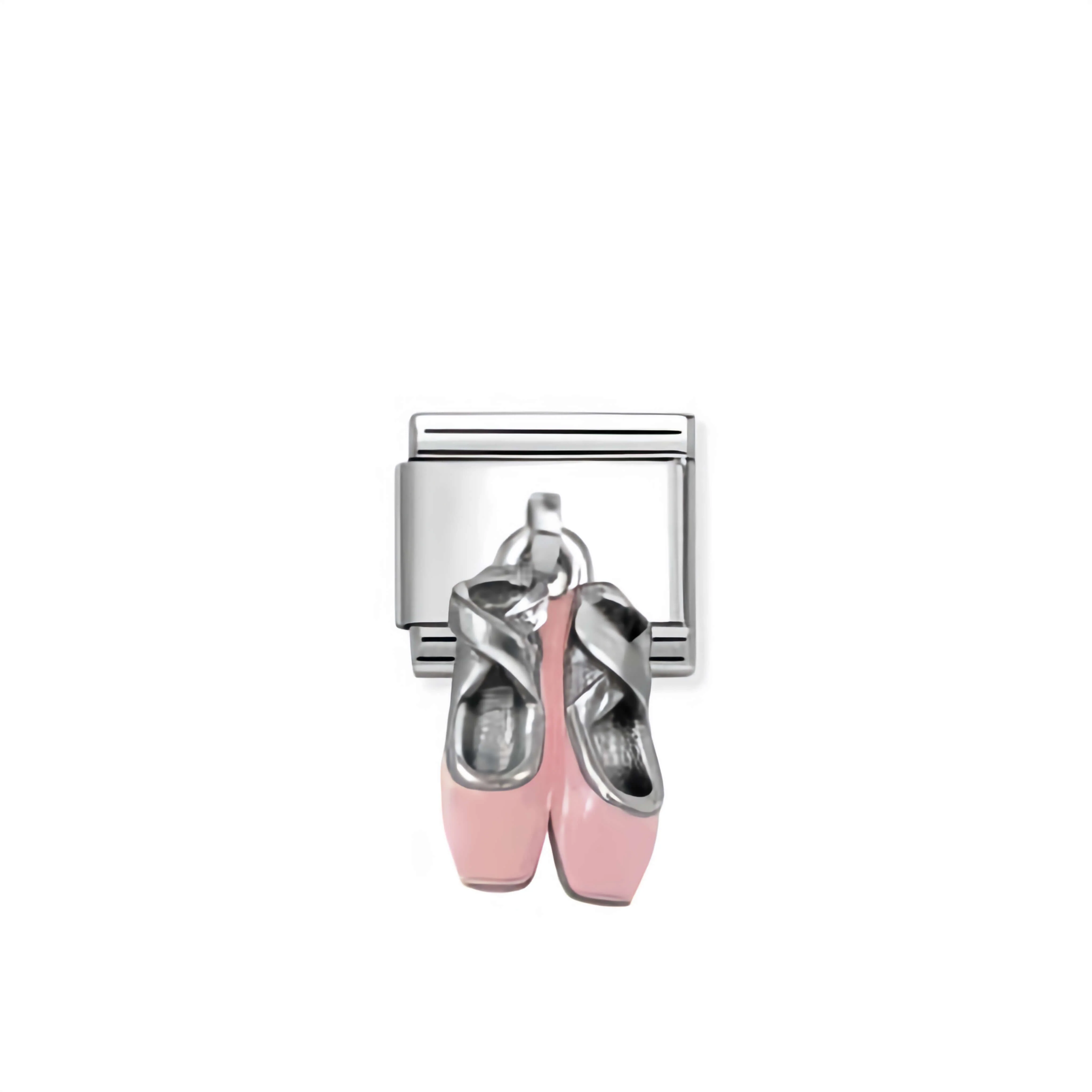 Nomination Composable Link - Pink Ballet Shoes in Silver