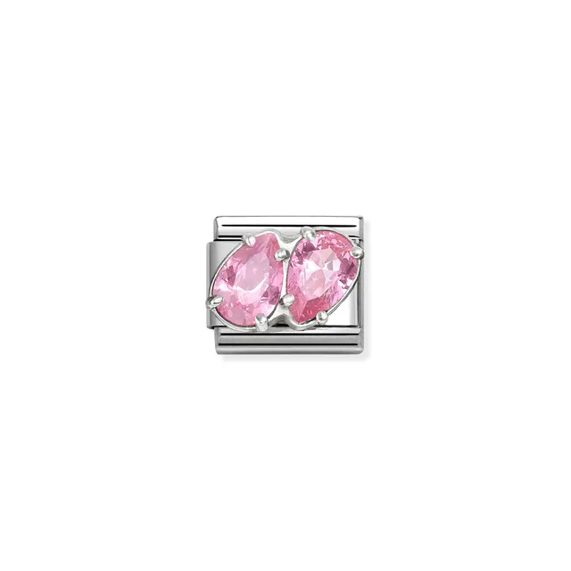 Nomination Composable Link - Pink Twin Drops