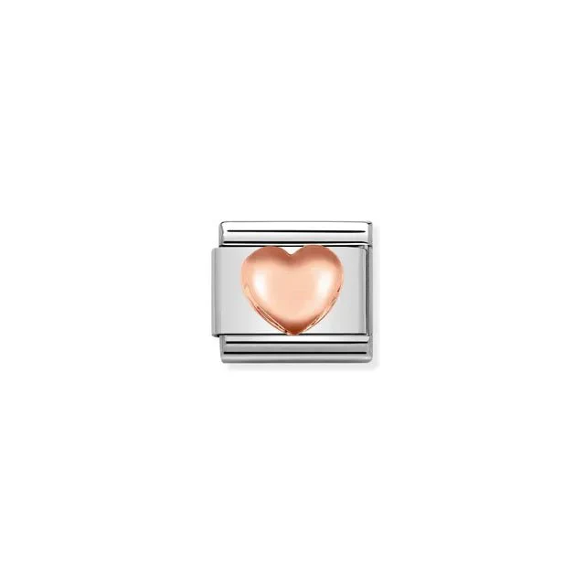 Nomination Composable Link Rose Gold - Bonded Raised Heart