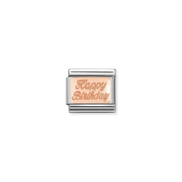 Nomination Composable Link Rose Gold - Happy Birthday