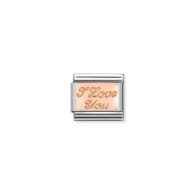 Nomination Composable Link Rose Gold - I Love You