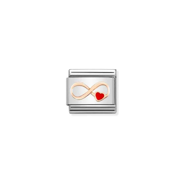 Nomination Composable Link Rose Gold - Infinity Red Heart