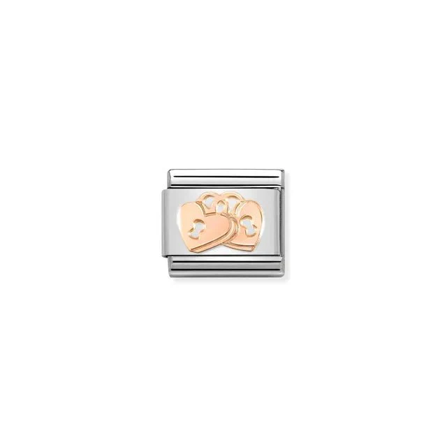 Nomination Composable Link Rose Gold - Padlock Heart