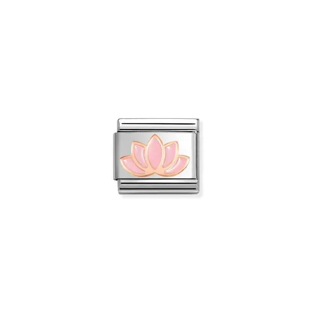 Nomination Composable Link Rose Gold - Pink Lotus Flower