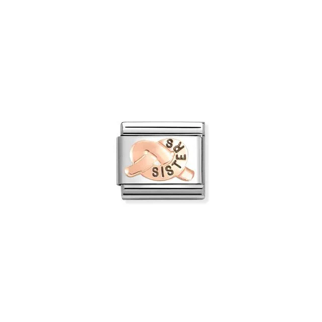 Nomination Composable Link Rose Gold - Sisters Promises Knot