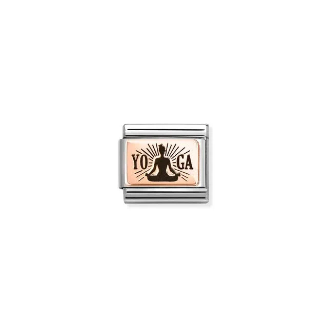 Nomination Composable Link Rose Gold - Yoga Lotus Pose