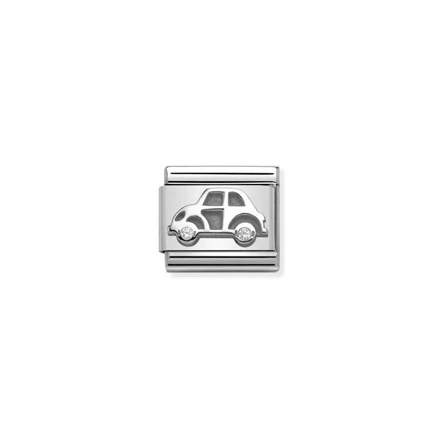 Nomination Composable Link Silver - Car With CZ