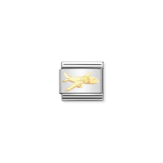 Nomination Composable Link Silver - Gold Airplane