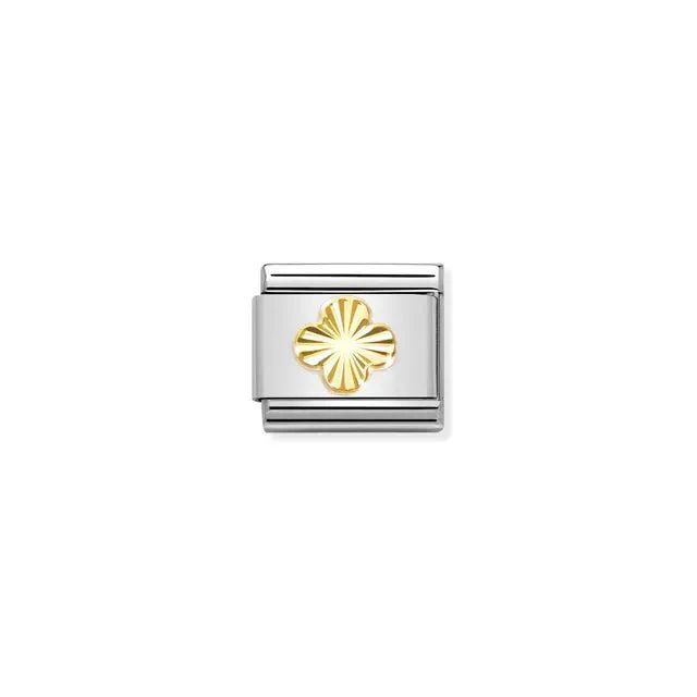Nomination Composable Link Silver - Gold Four-Leafed Clover