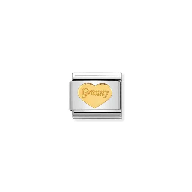 Nomination Composable Link Silver - Gold Granny Heart