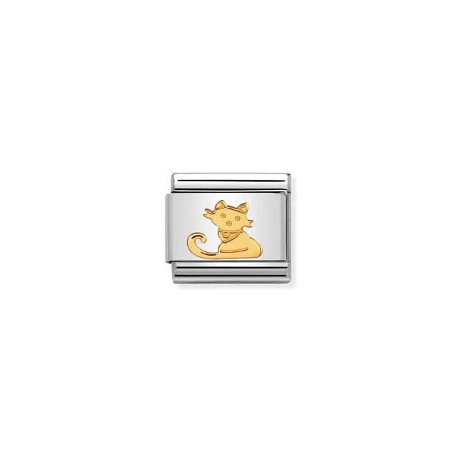 Nomination Composable Link Silver - Gold Sitting Cat