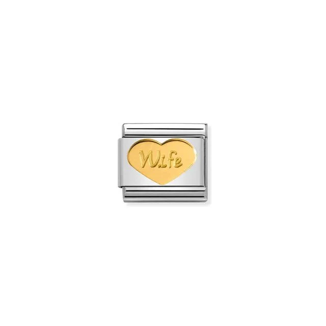 Nomination Composable Link Silver - Gold Wife Heart