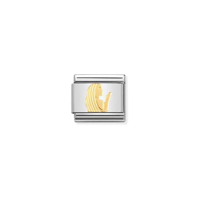 Nomination Composable Link Silver - Gold Zodiac Virgo