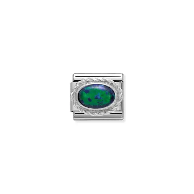 Nomination Composable Link Silver - Green Opal Stone