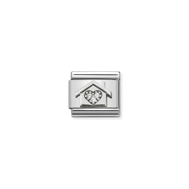 Nomination Composable Link Silver - House With CZ Heart
