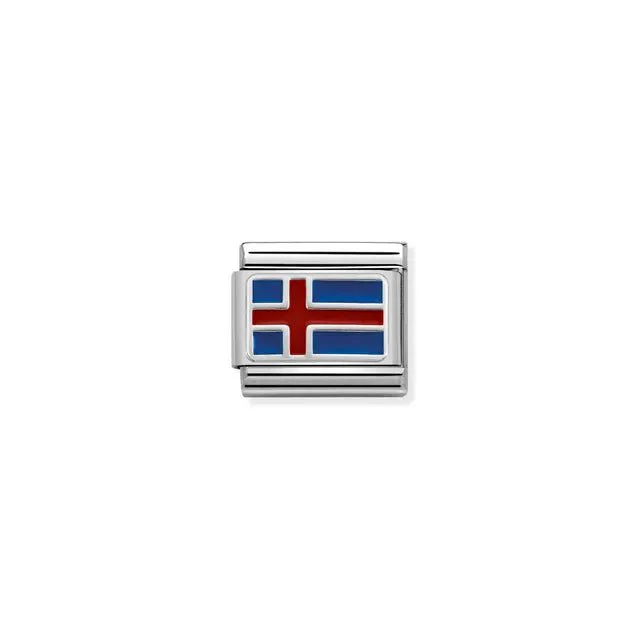 Nomination Composable Link Silver - Iceland Flag