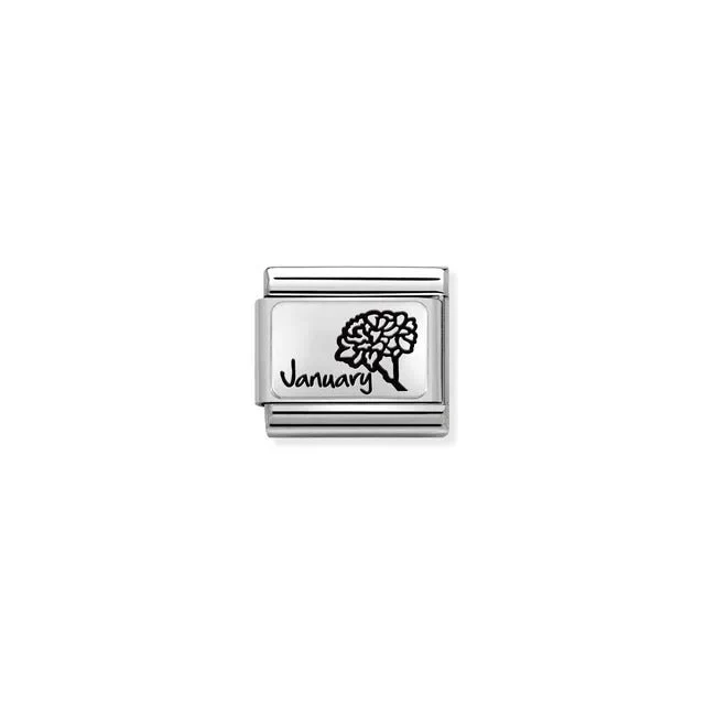 Nomination Composable Link Silver - January Flower