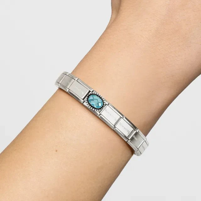Nomination Composable Link Silver - Light Blue CZ, Vintage Effect - Image 3