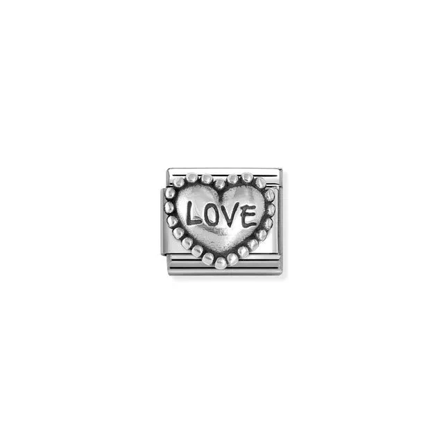 Nomination Composable Link Silver - Love Beaded Heart