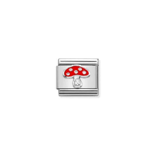 Nomination Composable Link - Silver Mushroom With CZ