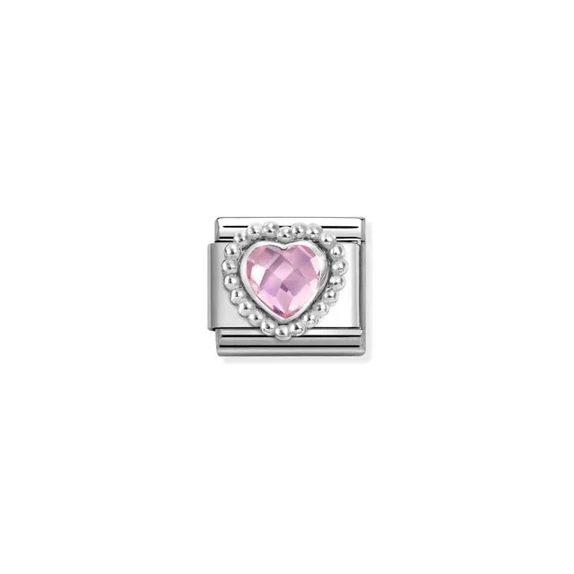 Nomination Composable Link Silver - Pink CZ Heart