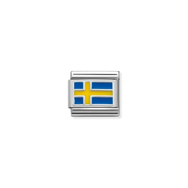 Nomination Composable Link Silver - Sweden Flag