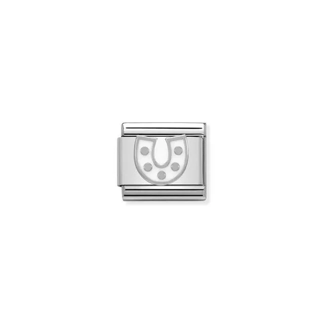 Nomination Composable Link Silver - White Horseshoe