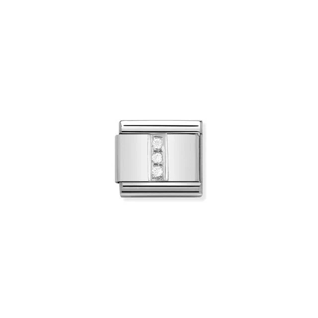 Nomination Composable Link Silver With Stones - Letter I