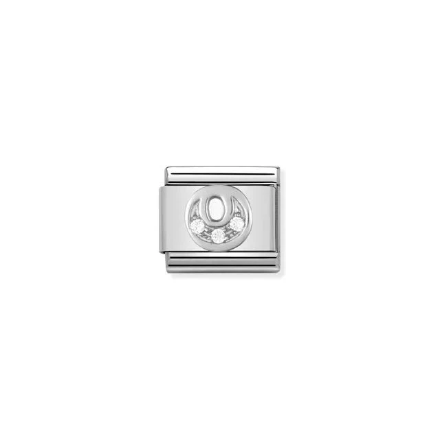 Nomination Composable Link Silver With Stones - Letter O
