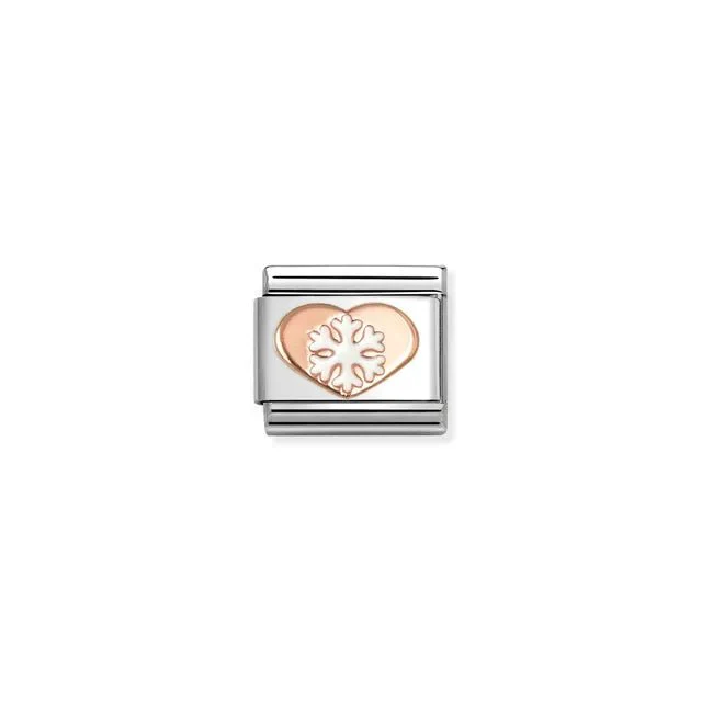 Nomination Composable Link - Snowflake Heart