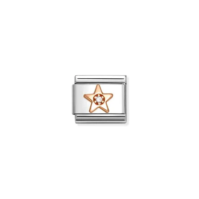 Nomination Composable Link - Star With White stone
