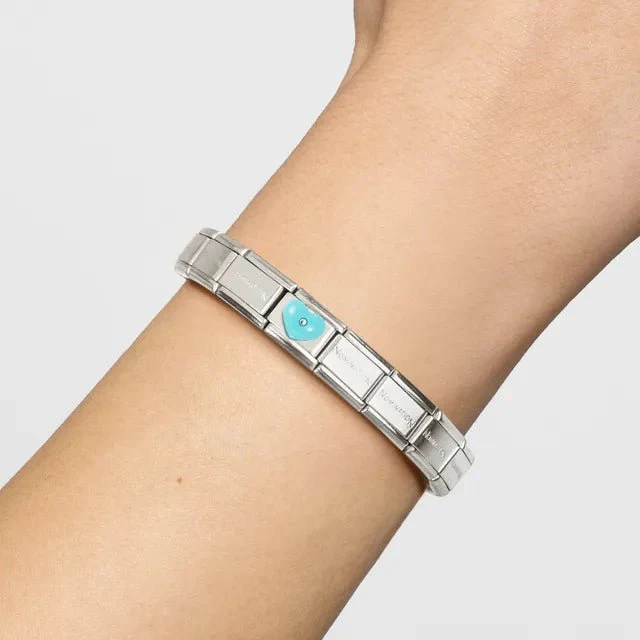 Nomination Composable Link - Turquoise Heart - Image 3