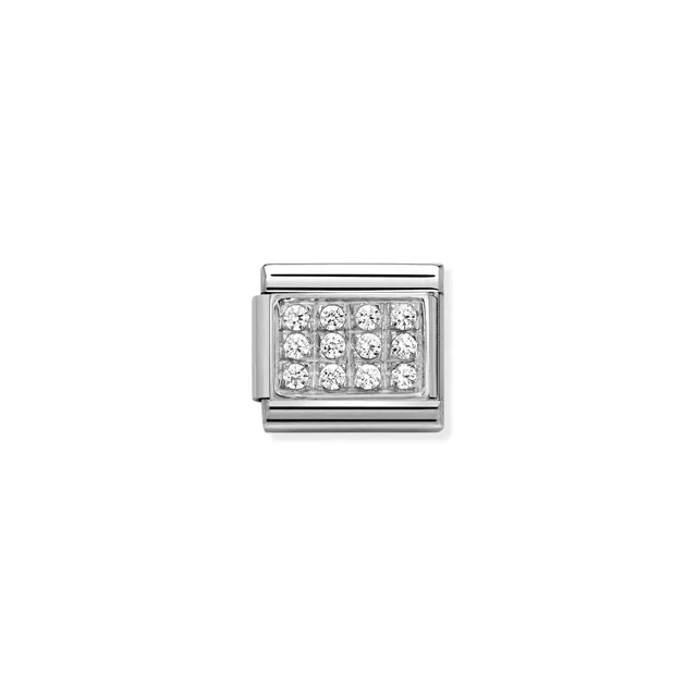 Nomination Composable Link - White Stones