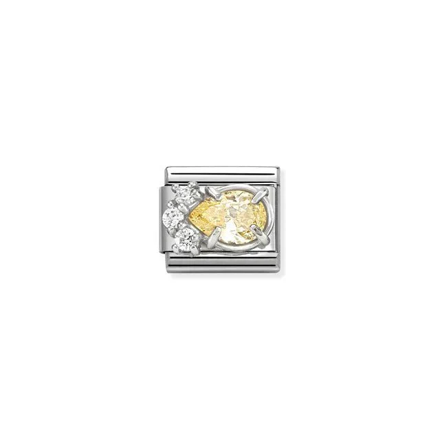 Nomination Composable Link - Yellow And White Drop