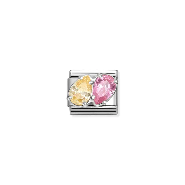 Nomination Composable Link - Yellow & Pink Twin Drops