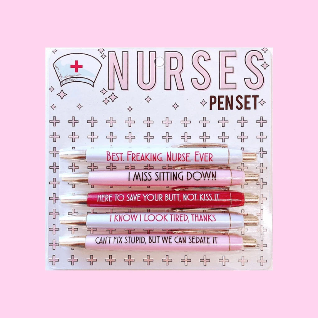 Nurses Pen Set – Funny Black Ink Ballpoint Pens